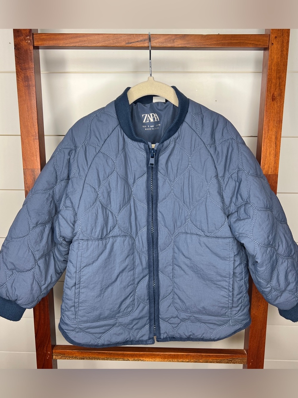 Zara Kids - Quilted Blue Puffer Jacket